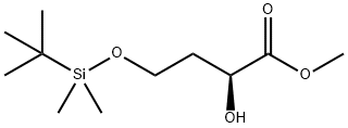 (S)-(-)-4-(叔丁基二甲基硅氧基)-2-羟基丁酸甲酯 结构式
