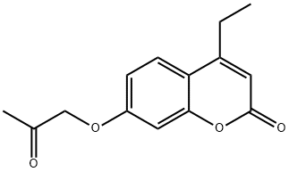 4-乙基-7-(2-氧代丙氧基)-2H-色满-2-酮 结构式
