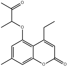 4-乙基-7-甲基-5-((3-氧代丁烷-2-基)氧基)-2H-色烯-2-酮 结构式