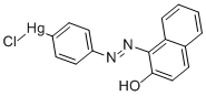 1-(4-氯汞苯基偶氮)-2-萘酚 结构式