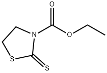 2-硫酮-3-噻唑烷甲酸乙酯 结构式
