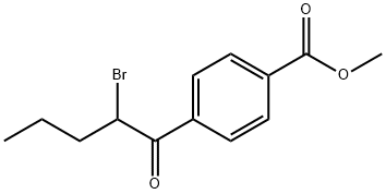 4-(2-BROMO-PENTANOYL)-BENZOIC ACIDMETHYL ESTER 结构式