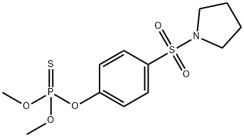 Phosphorothioic acid O,O-dimethyl O-[4-(1-pyrrolidinylsulfonyl)phenyl] ester 结构式