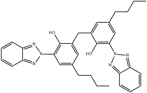 2,2'-Methylenebis[4-tert-butyl-6-(2H-benzotriazol-2-yl)phenol] 结构式