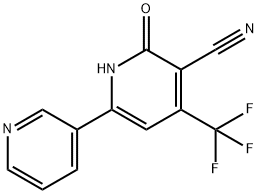 2-OXO-6-PYRIDIN-3-YL-4-(TRIFLUOROMETHYL)-1,2-DIHYDROPYRIDINE-3-CARBONITRILE 结构式