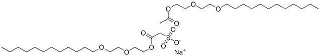 sodium 1,4-bis[2-[2-(dodecyloxy)ethoxy]ethyl] sulphonatosuccinate 结构式