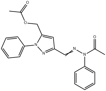 [[5-[(Acetyloxy)methyl]-1-phenyl-1H-pyrazol-3-yl]methylene]phenylhydrazide acetic acid 结构式