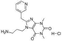 7-(3-aminopropyl)-1,3-dimethyl-8-(pyridin-3-ylmethyl)purine-2,6-dione hydrochloride 结构式