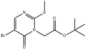 叔-丁基 5-溴-2-(甲硫基)-6-羰基嘧啶-1-乙酸酯 结构式
