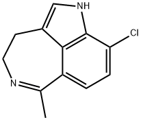 9-Chloro-3,4-dihydro-6-methyl-1H-azepino[5,4,3-cd]indole 结构式