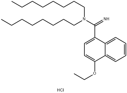 1-Naphthamidine, N,N-dioctyl-4-ethoxy-, monohydrochloride 结构式