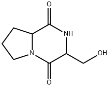 Pyrrolo[1,2-a]pyrazine-1,4-dione, hexahydro-3-(hydroxymethyl)- (9CI) 结构式