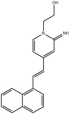 1,2-dihydro-2-imino-4-(1-naphthylvinyl)-1-pyridineethanol 结构式