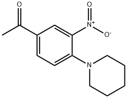 1-(3-硝基-4-哌啶-1-基-苯基)乙酮 结构式