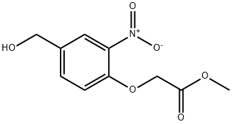 2-[4-(羟甲基)-2-硝基苯氧基]乙酸甲酯 结构式