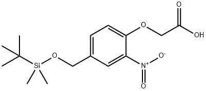 2-[4-(叔丁基二甲硅氧基甲基)-2-硝基苯氧基]乙酸 结构式