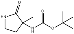 3-BOC氨基-3-甲基吡咯烷酮 结构式