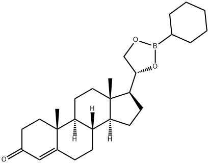 (20R)-20,21-(Cyclohexylboranediylbisoxy)pregn-4-en-3-one 结构式