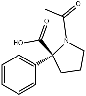 Proline,  1-acetyl-2-phenyl- 结构式