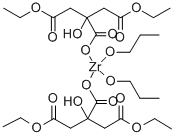 双(二乙基柠檬酸)二丙醇锆 结构式