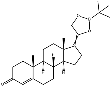 20,21-[(tert-Butylboranediyl)bis(oxy)]pregna-4,17(20)-dien-3-one 结构式