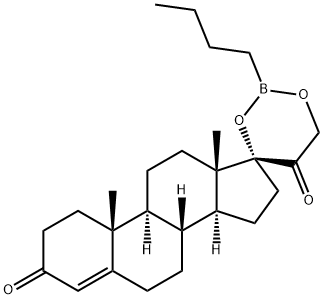 17,21-[(Butylboranediyl)bis(oxy)]pregn-4-ene-3,20-dione 结构式