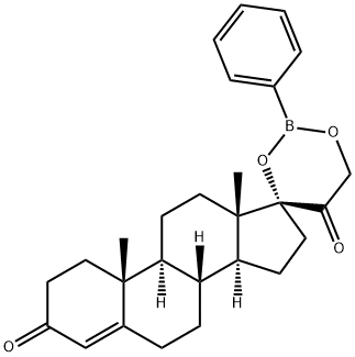 17,21-[(Phenylboranediyl)bisoxy]pregn-4-ene-3,20-dione 结构式