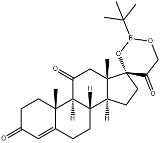 17,21-[(tert-Butylboranediyl)bisoxy]pregn-4-ene-3,11,20-trione 结构式