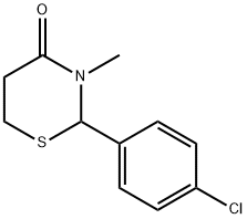 2-(4-CHLOROPHENYL)-3-METHYL-TETRAHYDRO-1,3-THIAZINE-4-ONE 结构式