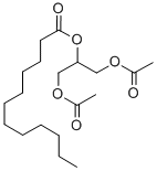 二乙酸十二酸-1,2,3-丙三醇酯 结构式