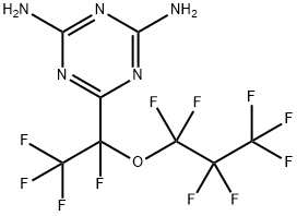 2,4-Diamino-6-(1-trifluoromethyl-2-oxaoctafluoropentyl)-1,3,5-triazine 结构式