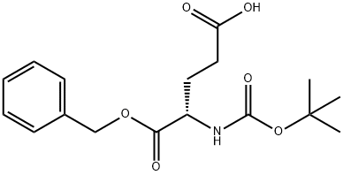 N-叔丁氧羰基-L-谷氨酸 1-苄酯 结构式