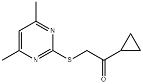 1-环丙基-2-((4,6-二甲基嘧啶-2-基)硫代)乙烷-1-酮 结构式