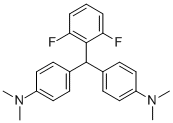 BIS-(4-N,N-DIMETHYLAMINO-PHENYL)-(2,6-DIFLUORO-PHENYL)METHANE 结构式