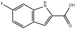 6-氟吲哚-2-羧酸 结构式