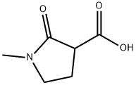 1-甲基-2-氧代吡咯烷-3-羧酸 结构式