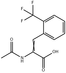 2-Trifluoromethyl-a-acetamidocinnamic Acid 结构式