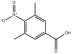 4-硝基-3,5-二甲基苯甲酸 结构式