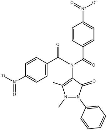 N-(2,3-Dihydro-1,5-dimethyl-3-oxo-2-phenyl-1H-pyrazol-4-yl)bis(p-nitrobenzoyl)amine 结构式