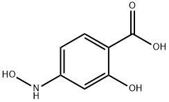 2-羟基-4-(羟胺基)苯甲酸 结构式