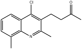 4-(4-氯-2,8-二甲基喹-3-基)丁-2-酮 结构式