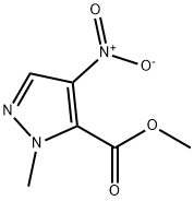 1-甲基-4-硝基-1H-吡唑-5-羧酸甲酯 结构式