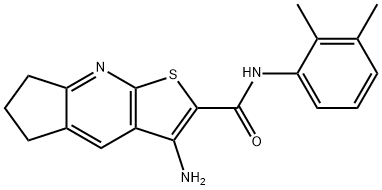 3-amino-N-(2,3-dimethylphenyl)-6,7-dihydro-5H-cyclopenta[b]thieno[3,2-e]pyridine-2-carboxamide 结构式