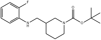 1-BOC-3-[(2-FLUORO-PHENYLAMINO)-METHYL]-PIPERIDINE 结构式