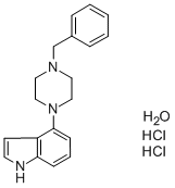 4-(4-BENZYLPIPERAZINO)-1H-INDOLE DIHYDROCHLORIDE MONOHYDRATE 结构式