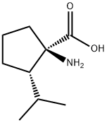 Cyclopentanecarboxylic acid, 1-amino-2-(1-methylethyl)-, (1R,2S)- (9CI) 结构式