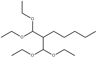 2-DIETHOXYMETHYL-1,1-DIETHOXYHEPTANE 结构式