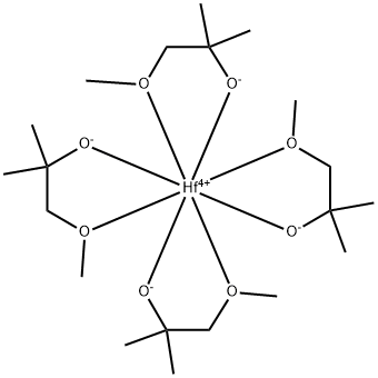 四(1-甲氧基-2-甲基-2-丙氧基)铪(IV) 结构式