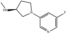 3-Pyrrolidinamine,1-(5-fluoro-3-pyridinyl)-N-methyl-,(3S)-(9CI) 结构式