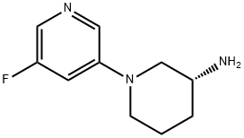 3-Piperidinamine,1-(5-fluoro-3-pyridinyl)-,(3R)-(9CI) 结构式